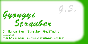 gyongyi strauber business card